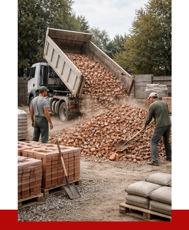 Бой кирпича в Феодосии с доставкой от 4266 руб/куб | ПРОНЕРУДФдс