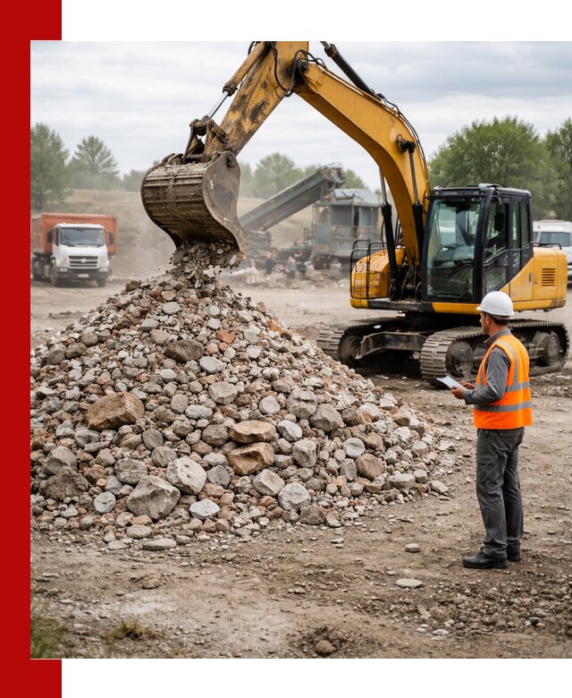 Доставка и вывоз строительного боя в Феодосии