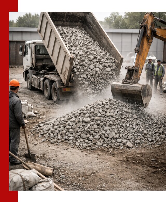 Доставка дробленого бетона в Феодосии оптом и в розницу