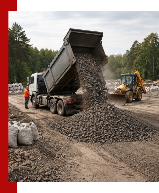 Доставка дробленого асфальта в Феодосии для дорожных работ