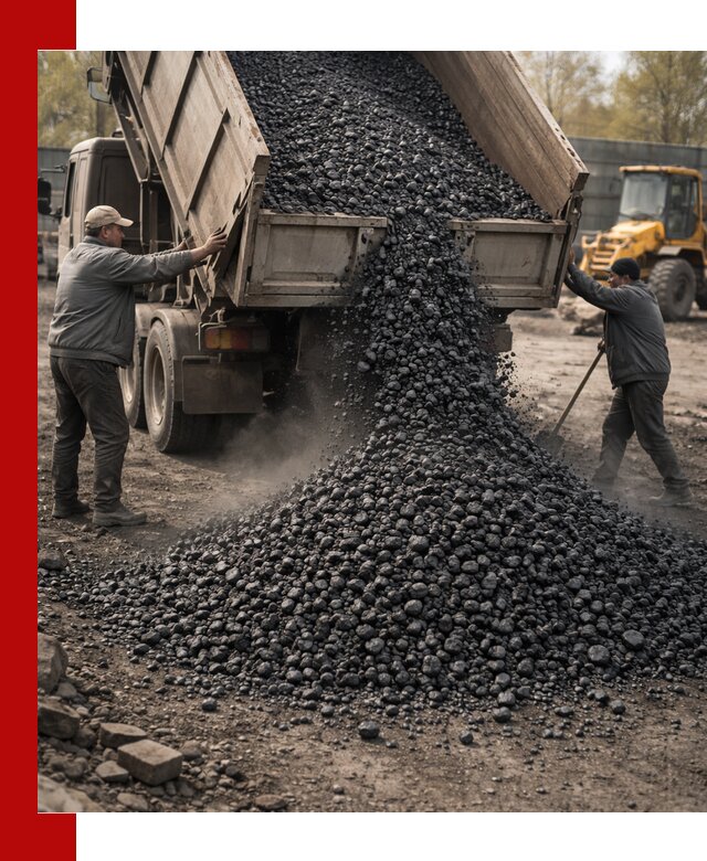 Доставка угля семечка самосвалами в Феодосии