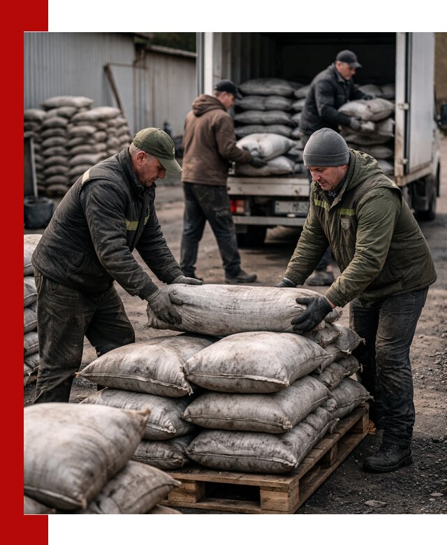 Доставка угля в мешках по выгодным ценам в Феодосии