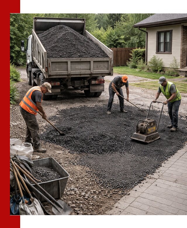 Асфальтовая крошка для двора с доставкой в Феодосии